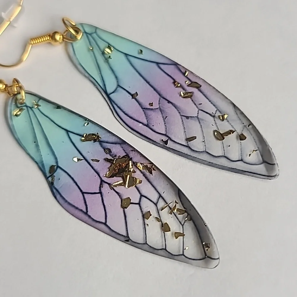 * Host Pick* Handmade Dragonfly wing earrings - Picture 3 of 3